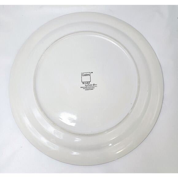 Judaica Star of David Large Ceramic Round Serving Platter 13.75" L Hand Painted - Picture 5 of 6